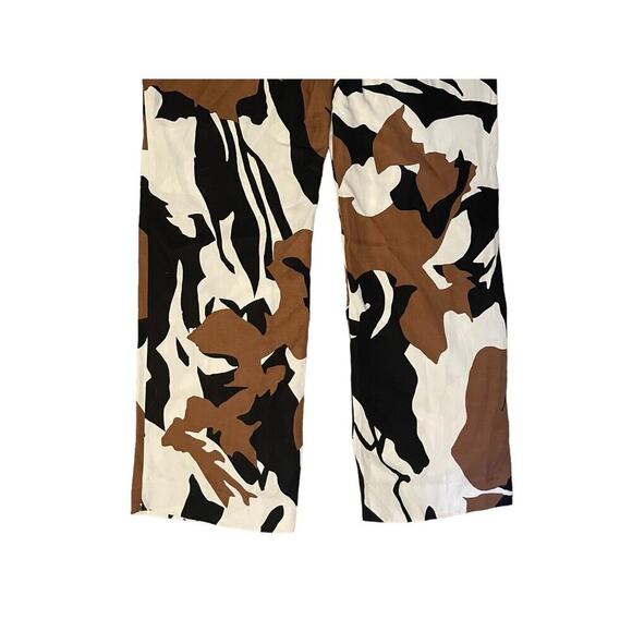 Chico’s NEW 2.5R Straight Leg Pants Abstract Multicolor Linen Blend Womens 14R - Picture 5 of 9